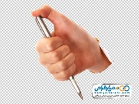 تصویر بدون پس زمینه خودکار در دست بیرون آمده از کاغذ