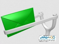 تصویر وکتوری ارسال نامه با تیرکمان