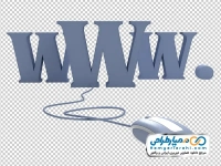 تصویر وکتوری www متصل به موس