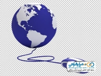 تصویر با کیفیت کره زمین متصل به موس