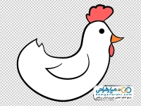 نقاشی وکتور خروس نشسته