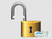 تصویر وکتوری قفل آویز باز