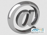 تصویر png لوگو ایمیل نقره ای