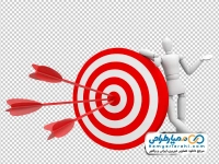 تصویر وکتوری آدمک سه بعدی با دارت