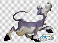 عکس کارتونی گاو سیاه و سفید